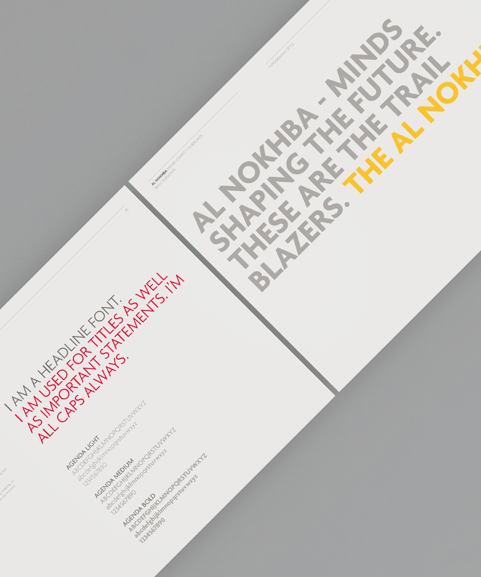 Al Nokhba Brand Guidelines Typography