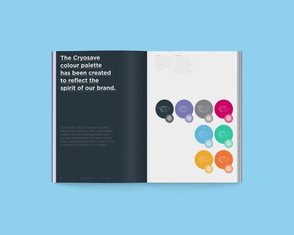 Cryosave Brand Colour Palette