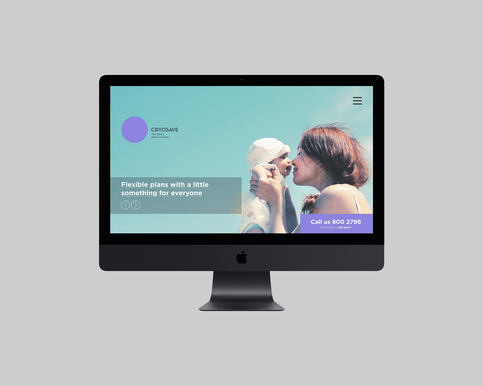 Cryosave Website Desktop