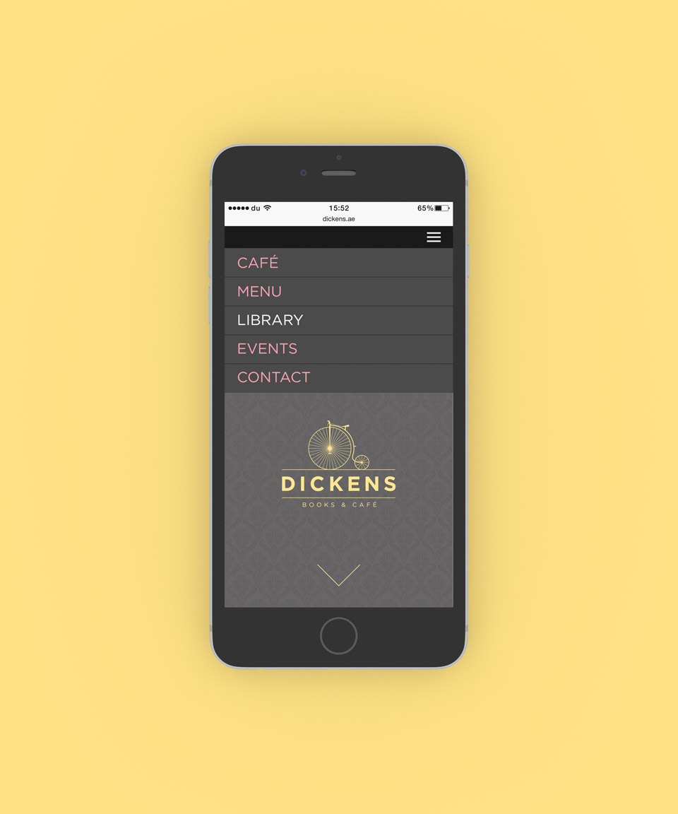 Dickens Branding Website iPhone