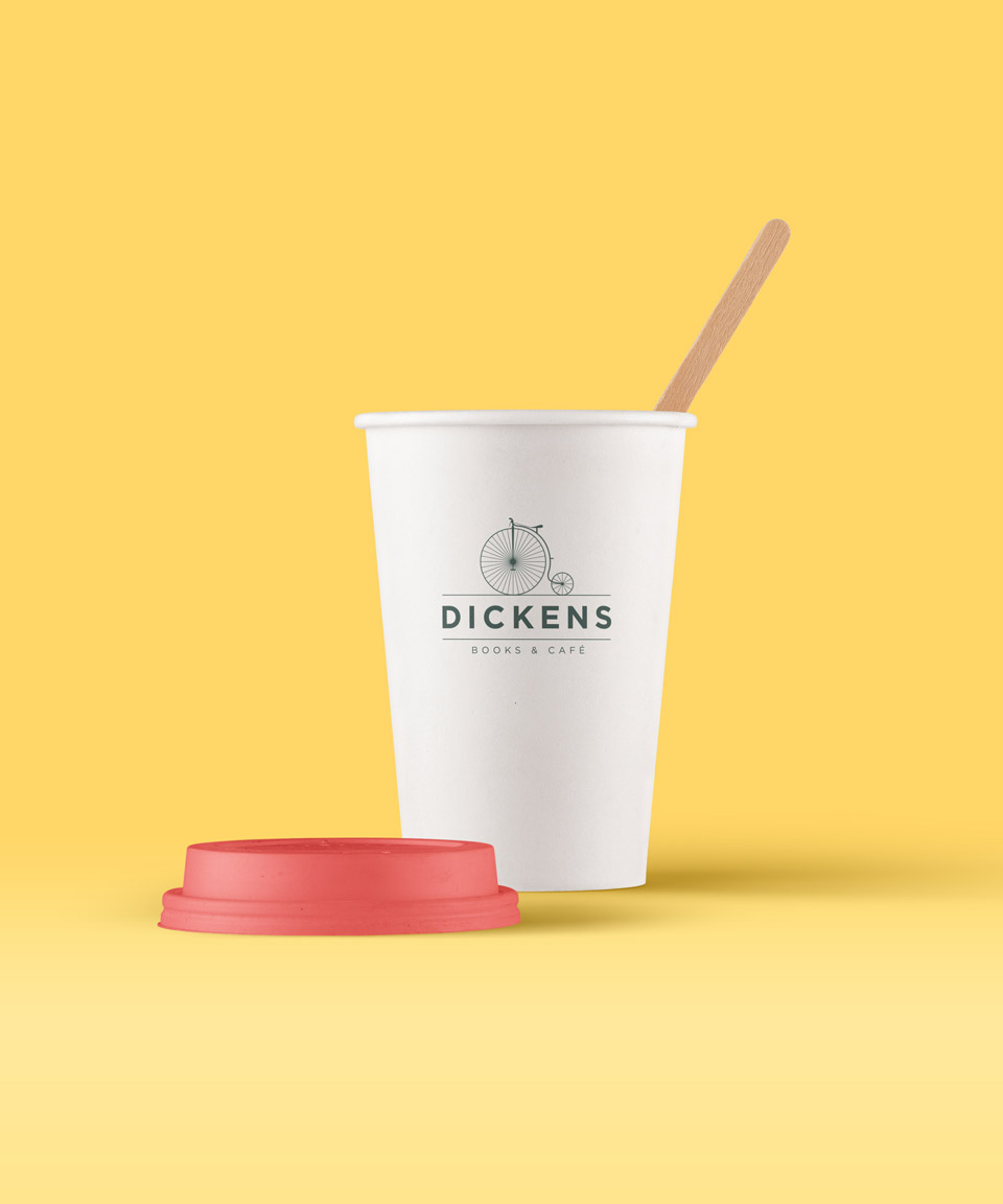 Dickens Coffee Cup Branding